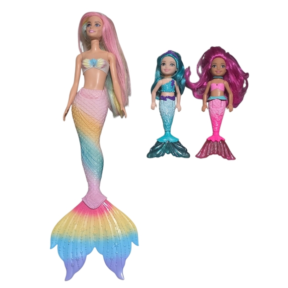 Mermaid Doll Set with Rainbow Tails - Picture 1 of 5